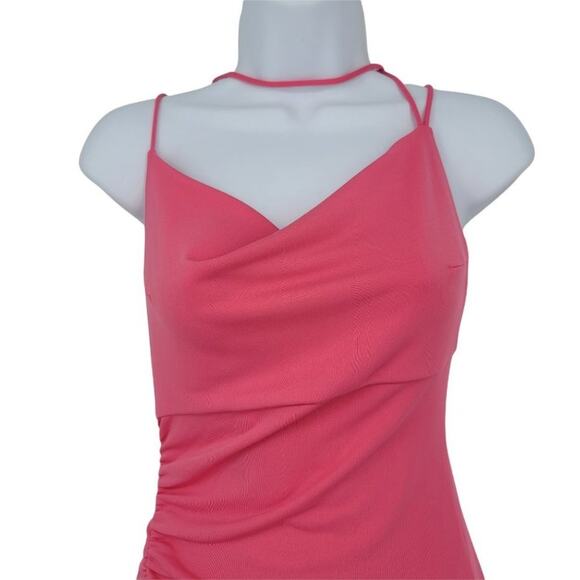 The Andamane Pink Asymmetrical Neck Irvin’s Draped Dress EUR Sz 40 (US 2-4) - Picture 9 of 9